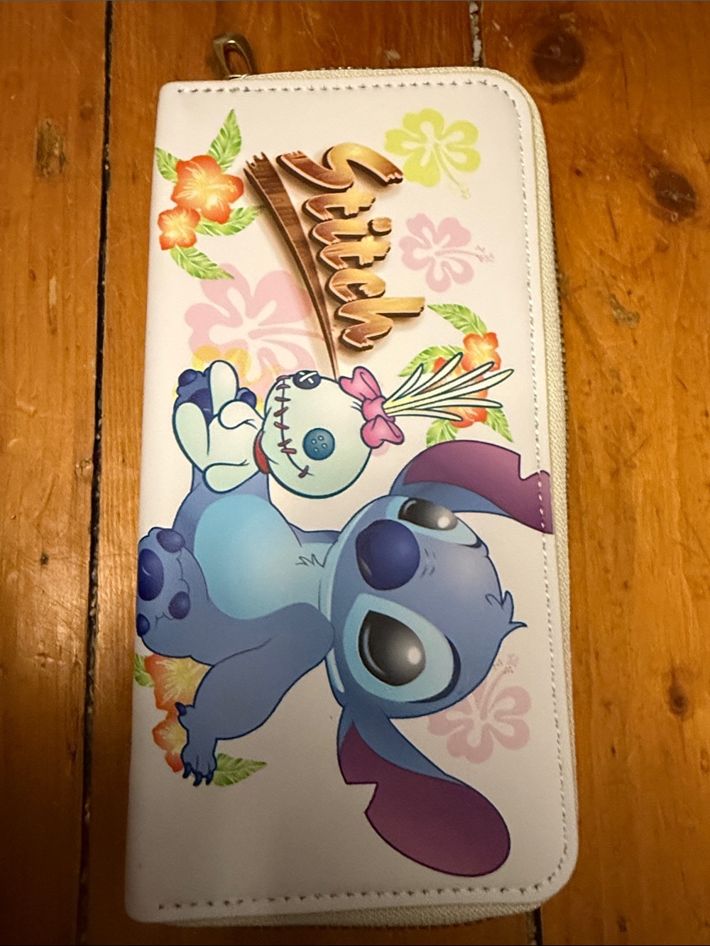 Stitch Floral Zip Wallet